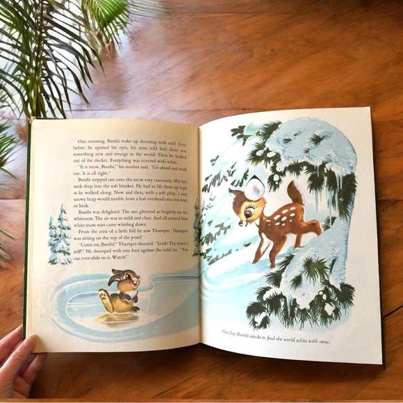 VINTAGE 1968 Disney Bambi Hardcover Book - Picture 8 of 14